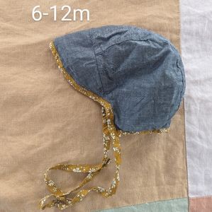 Briar Baby brimmed bonnet in bluebird, size 6-12m